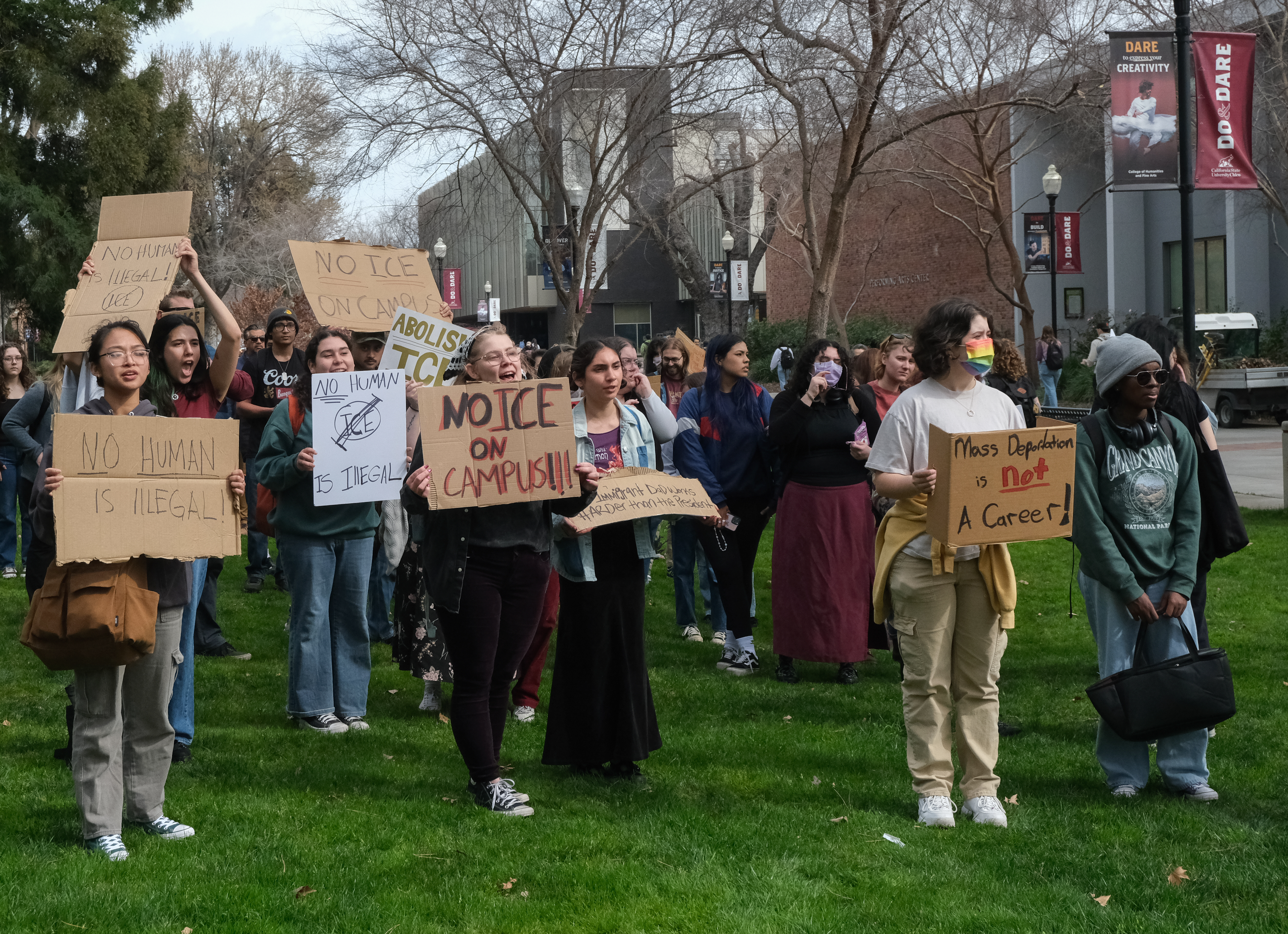 Chico State students protest plans to include ICE at job fair